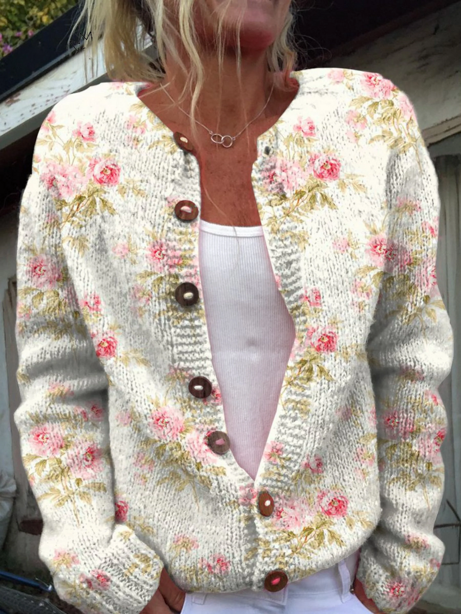 Izabela™ | Vintage Kwiatowy Sweter