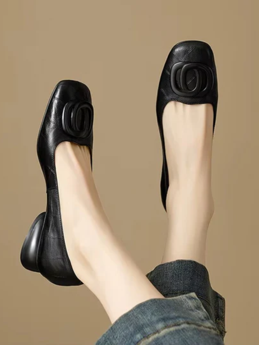 Płaskie Buty Skórzane Opium