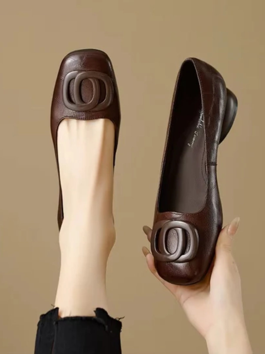 Płaskie Buty Skórzane Opium