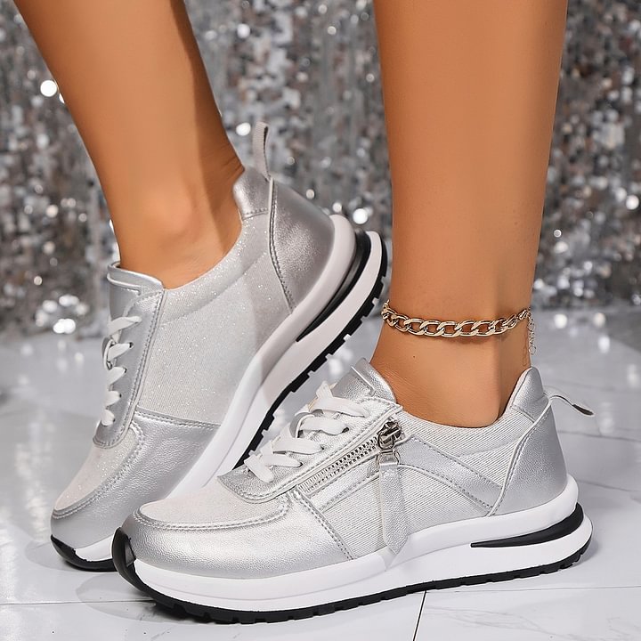 RÓŻA | Sneakersy zapinane na zamek