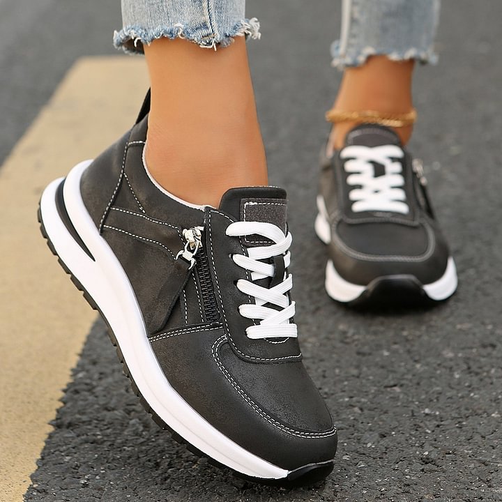 RÓŻA | Sneakersy zapinane na zamek