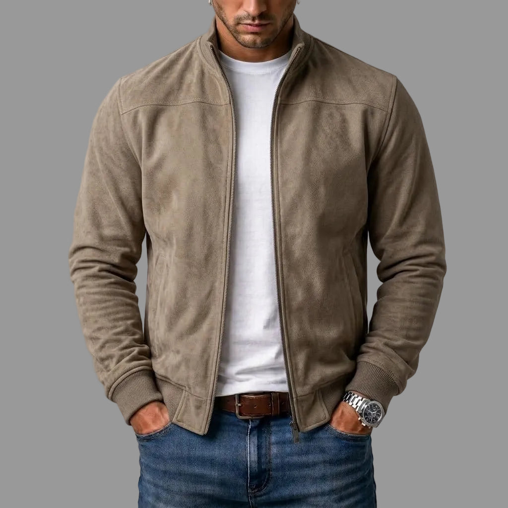 Piotr | Kurtka bomber z zamszu