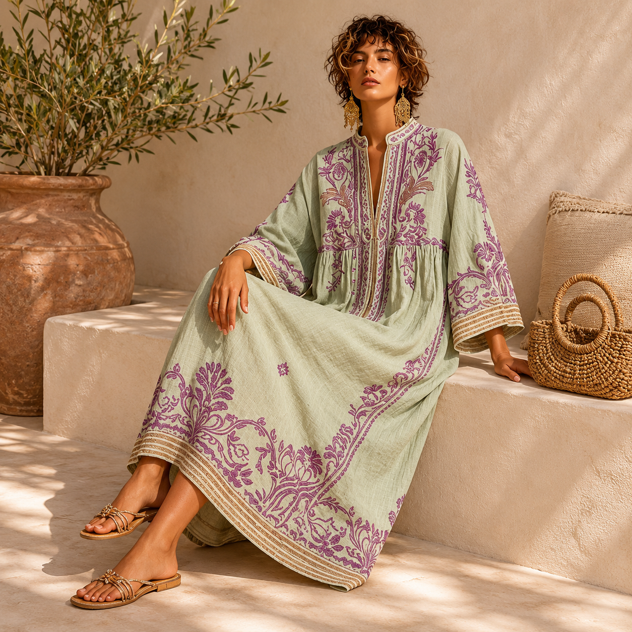 KALINA | Haftowana sukienka boho