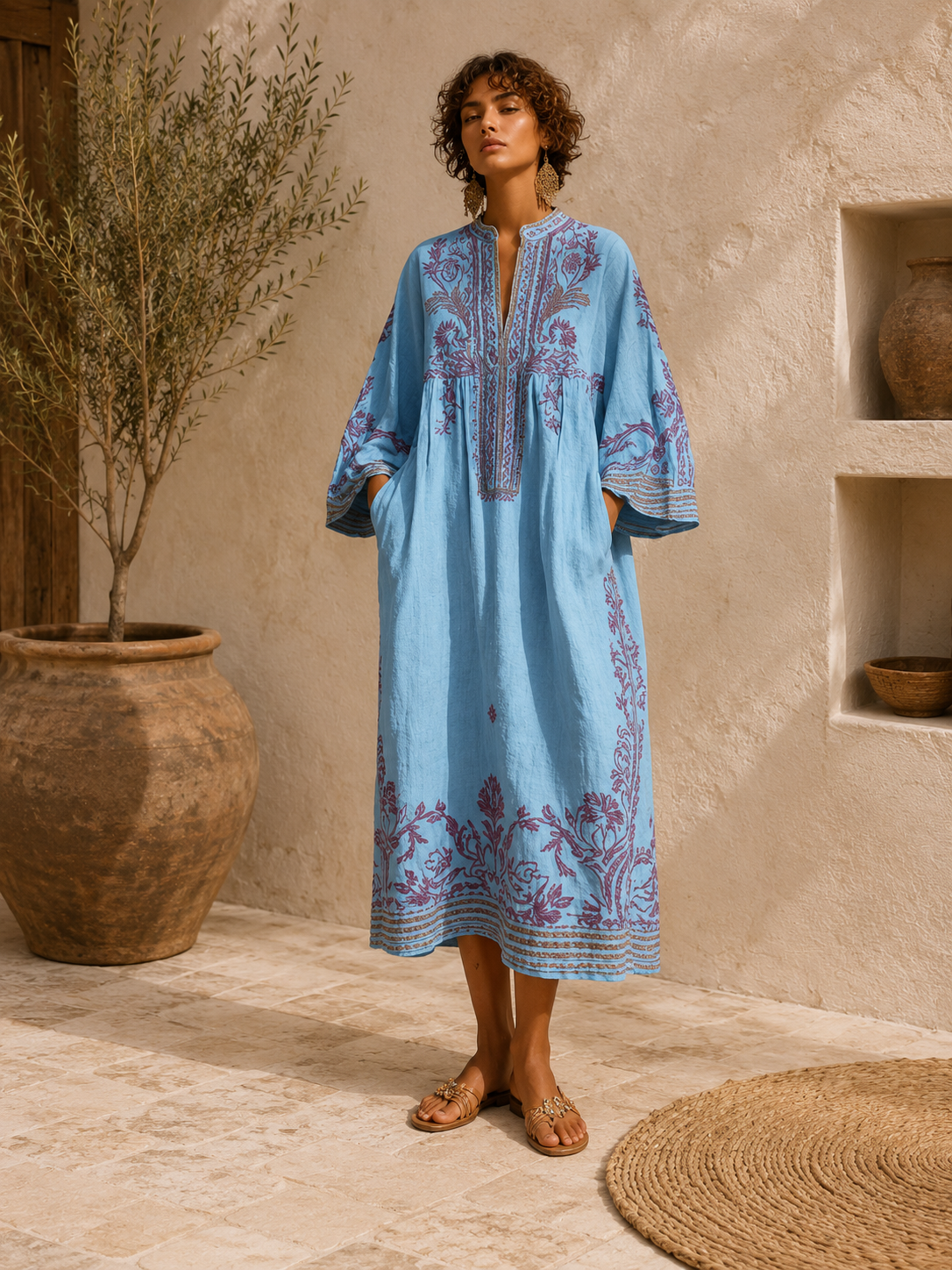KALINA | Haftowana sukienka boho