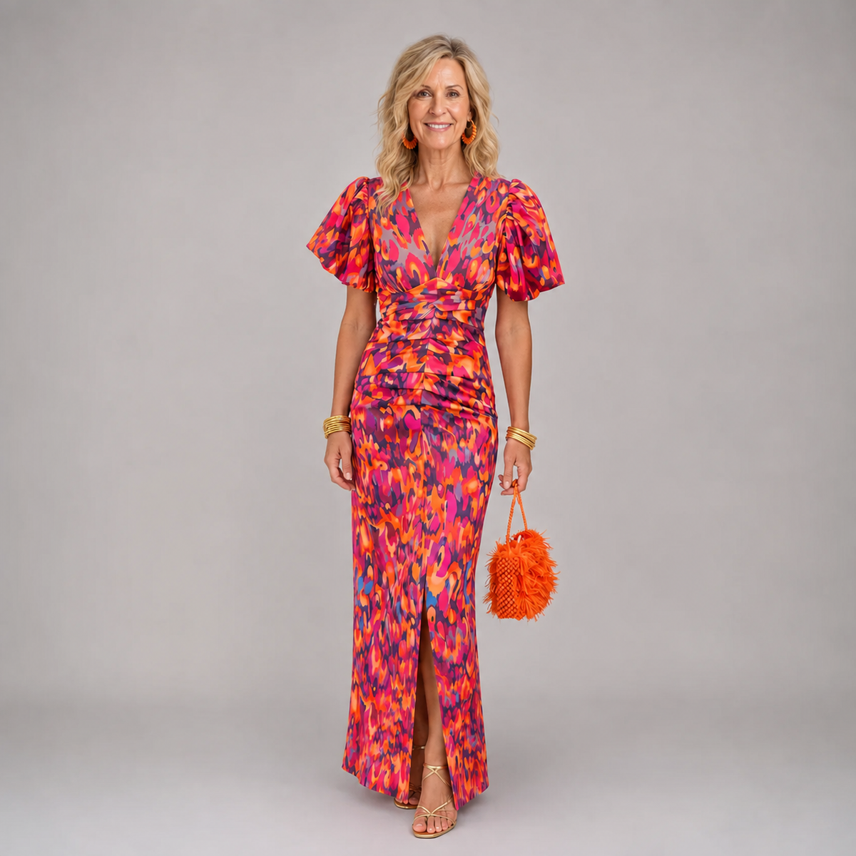 Monika™ | Elegancka Sukienka z Plecionymi Rękawami