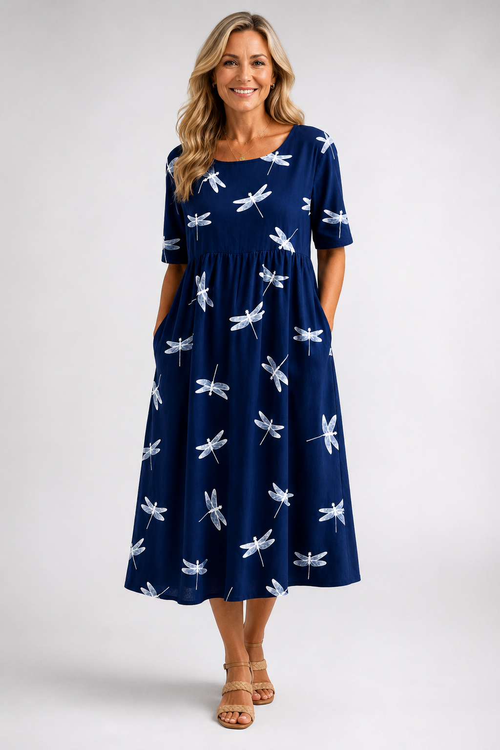 MIDI DRESS EVELINA - DRAGONFLY