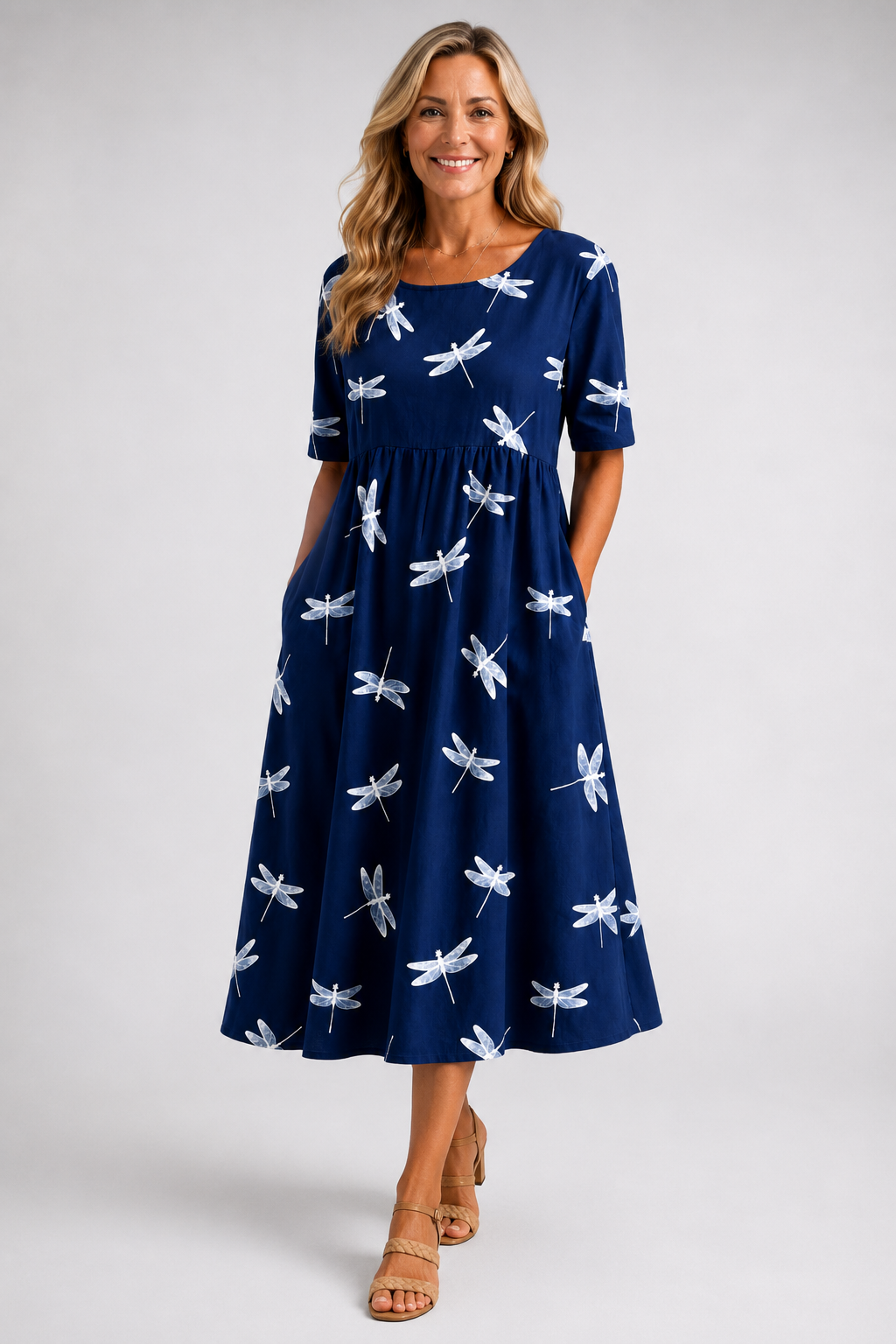 MIDI DRESS EVELINA - DRAGONFLY