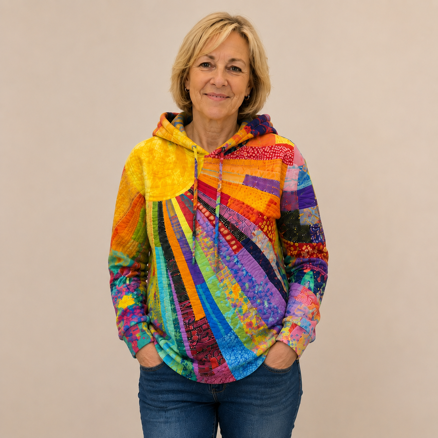 Dorota™ | Boho Multikolorowy Hoodie Patchwork