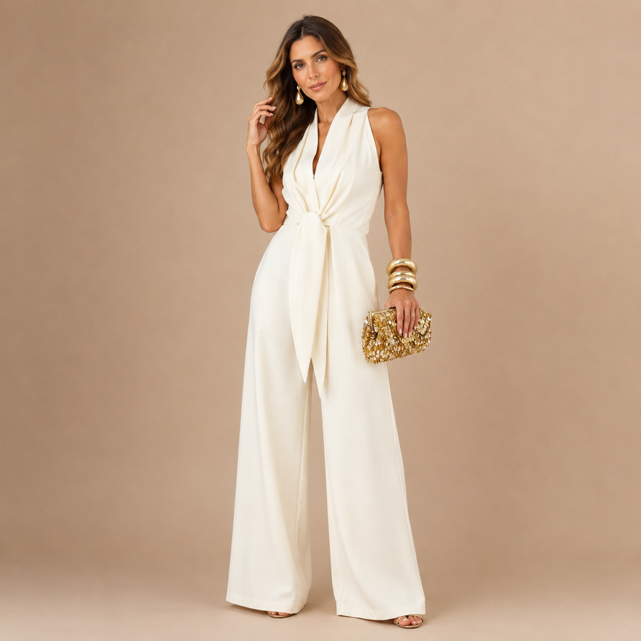 SYLWIA | Elegancki kombinezon maxi