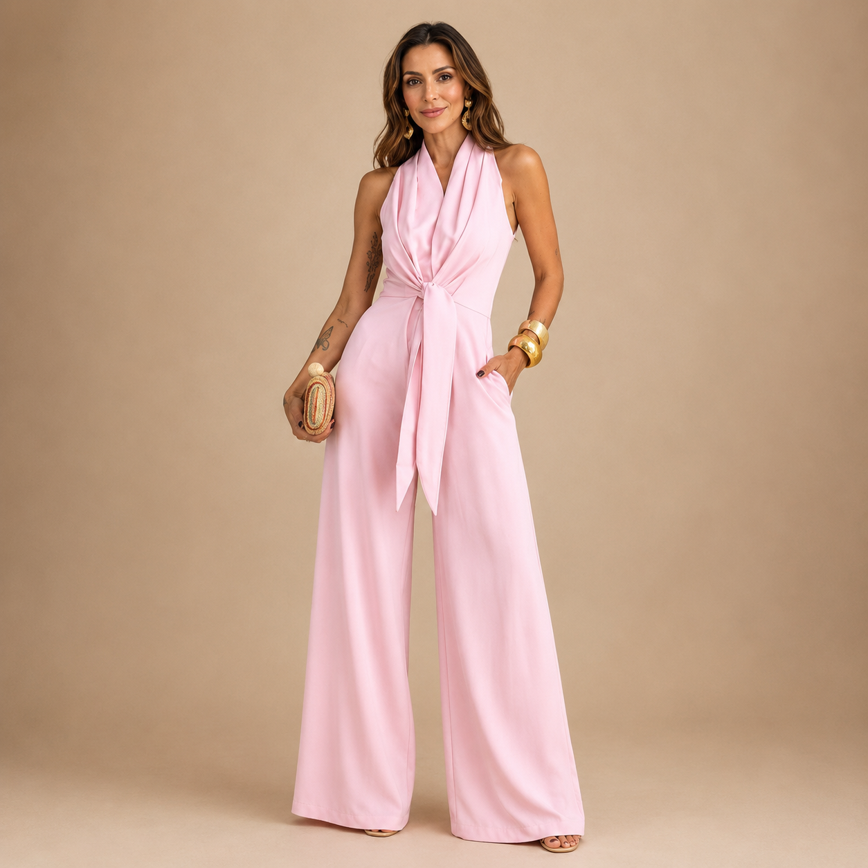 SYLWIA | Elegancki kombinezon maxi