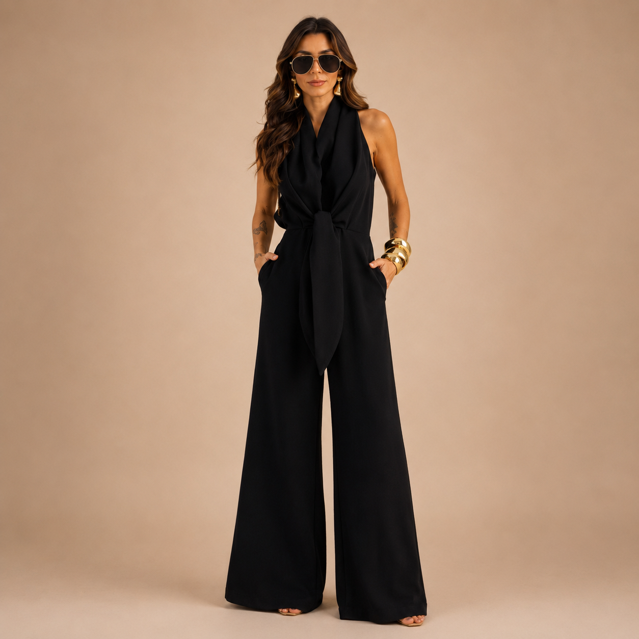 SYLWIA | Elegancki kombinezon maxi