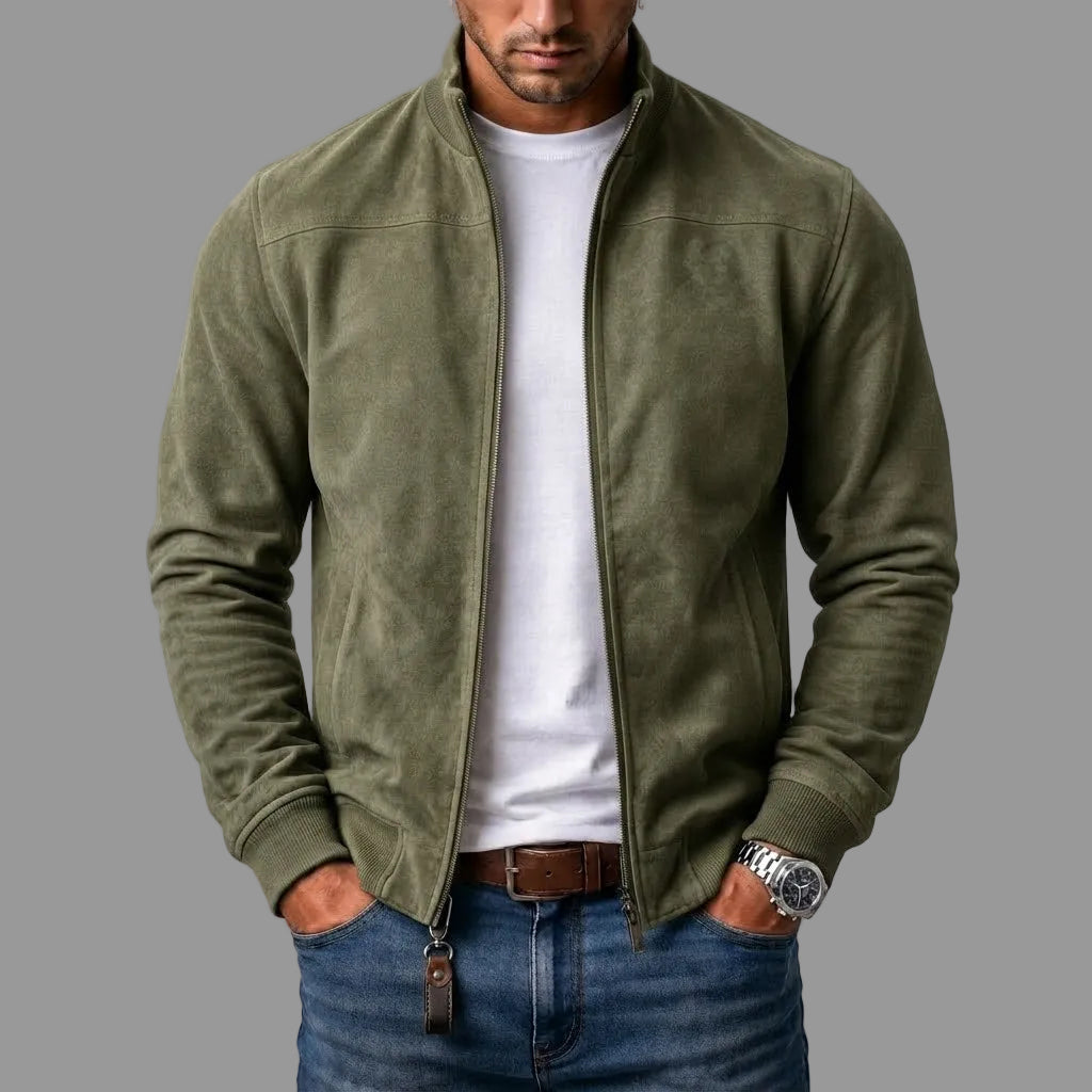 Piotr | Kurtka bomber z zamszu