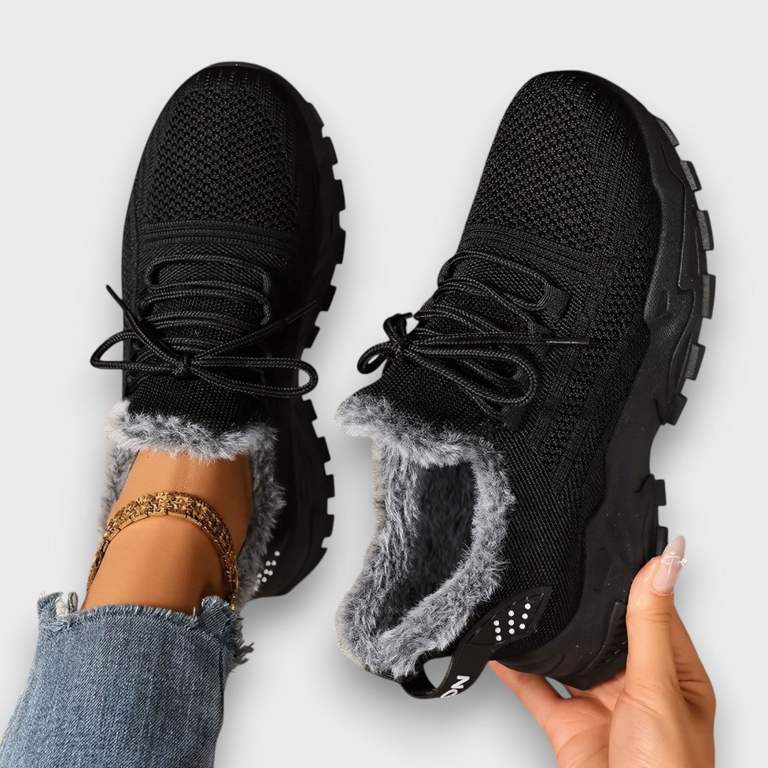 ZOFIA | Ocieplane sneakersy na sznurowadła