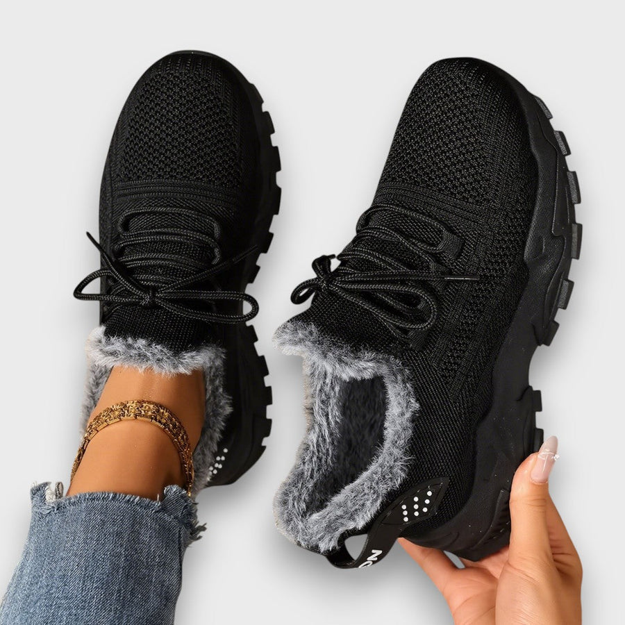ZOFIA | Ocieplane sneakersy na sznurowadła