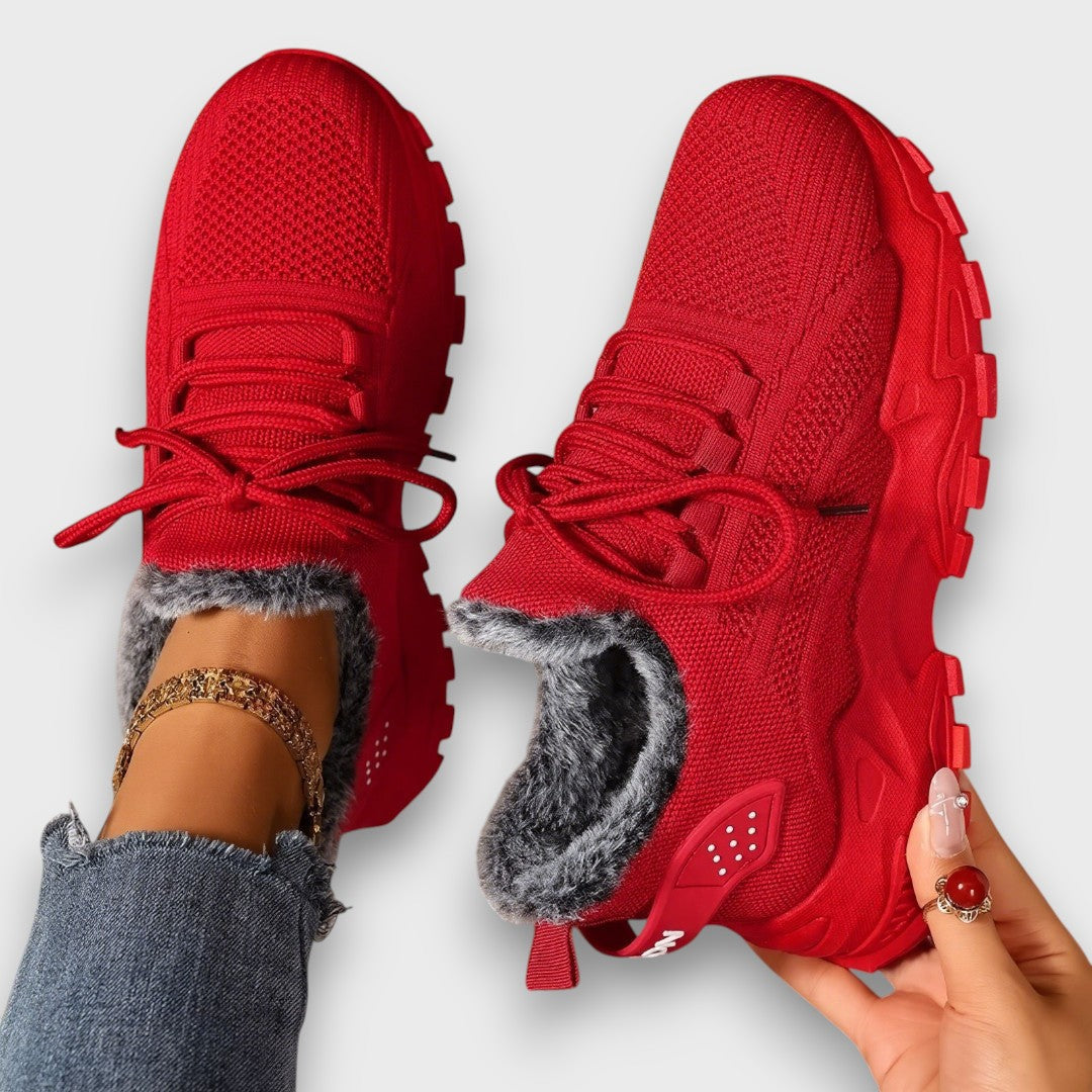 ZOFIA | Ocieplane sneakersy na sznurowadła