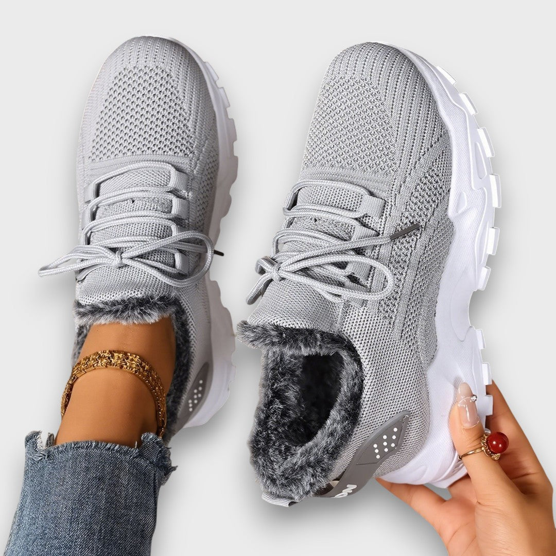 ZOFIA | Ocieplane sneakersy na sznurowadła