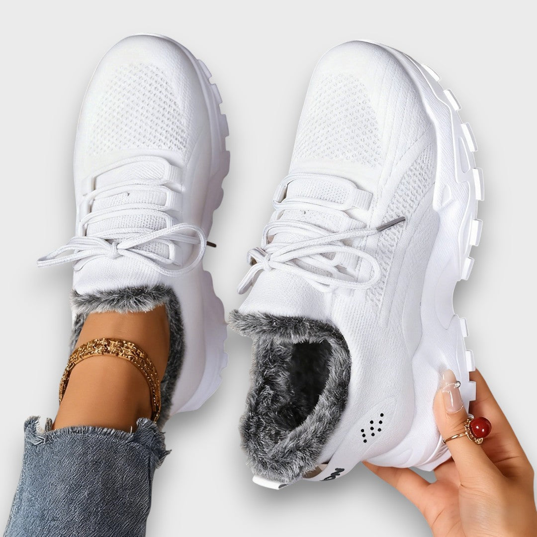 ZOFIA | Ocieplane sneakersy na sznurowadła