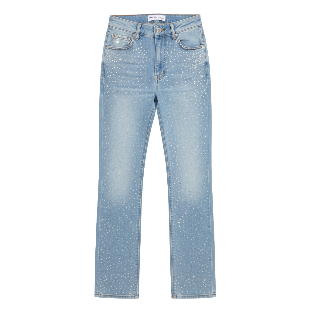 DIAMONA | Spodnie straight z wysokim stanem