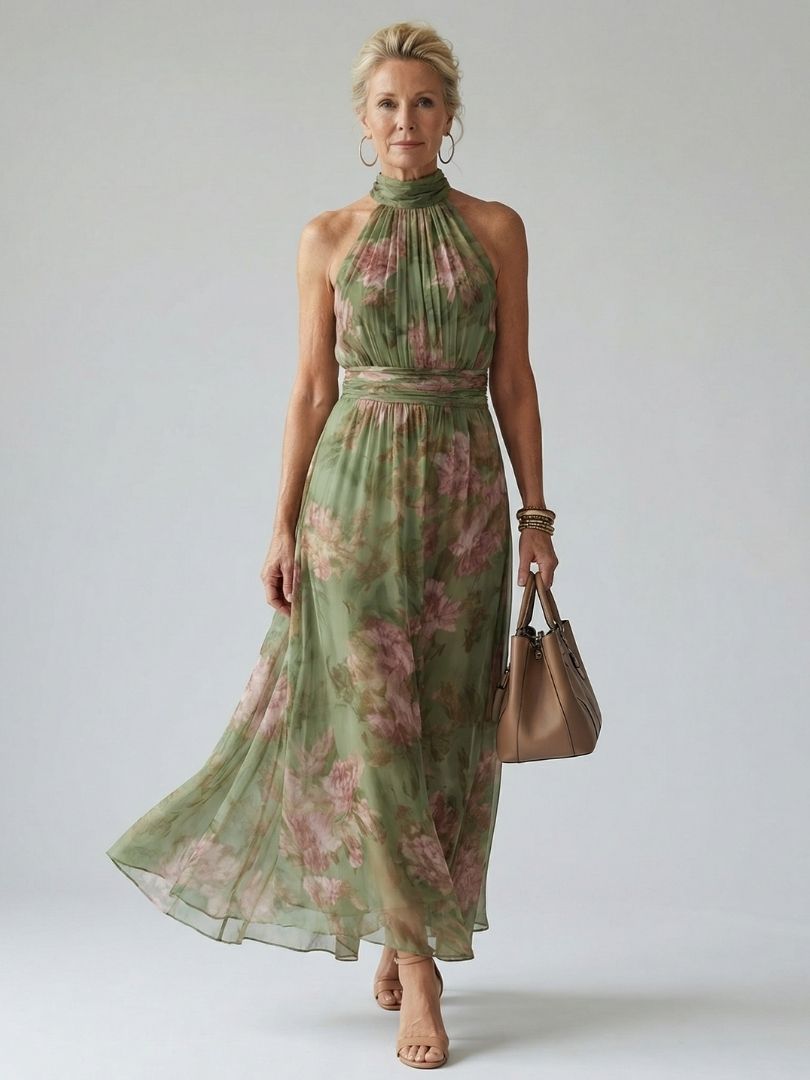 Teresa™ | Sukienka Maxi z Dekoltem Halter