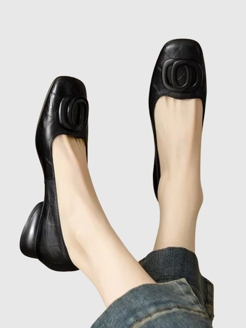 Płaskie Buty Skórzane Opium