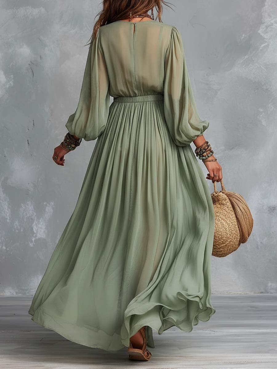 DOROTA | Sukienka maxi w kwiaty