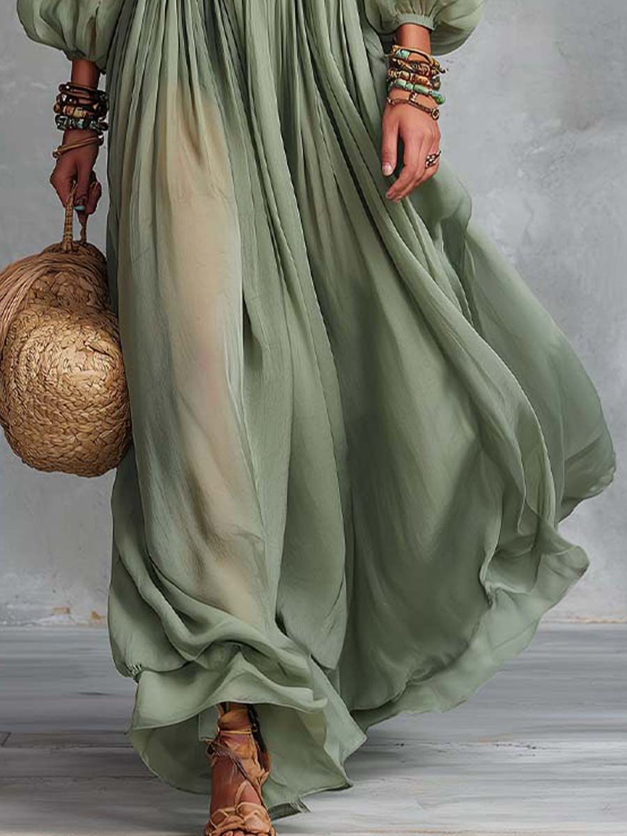 DOROTA | Sukienka maxi w kwiaty