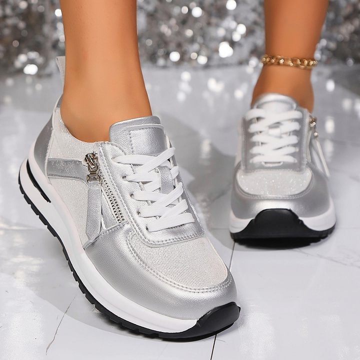 RÓŻA | Sneakersy zapinane na zamek