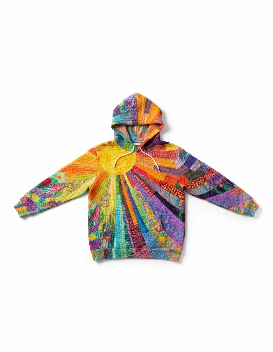 Dorota™ | Boho Multikolorowy Hoodie Patchwork