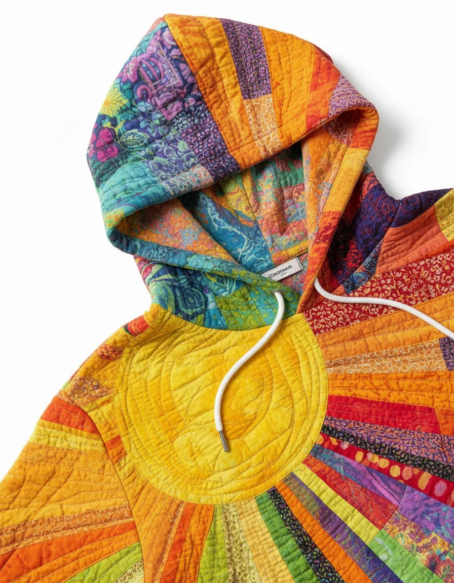 Dorota™ | Boho Multikolorowy Hoodie Patchwork