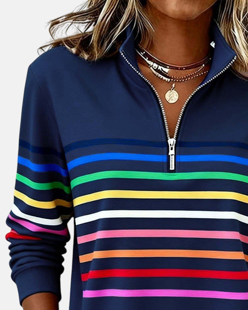 Barbara™ | Bluza z ćwierć zamkiem